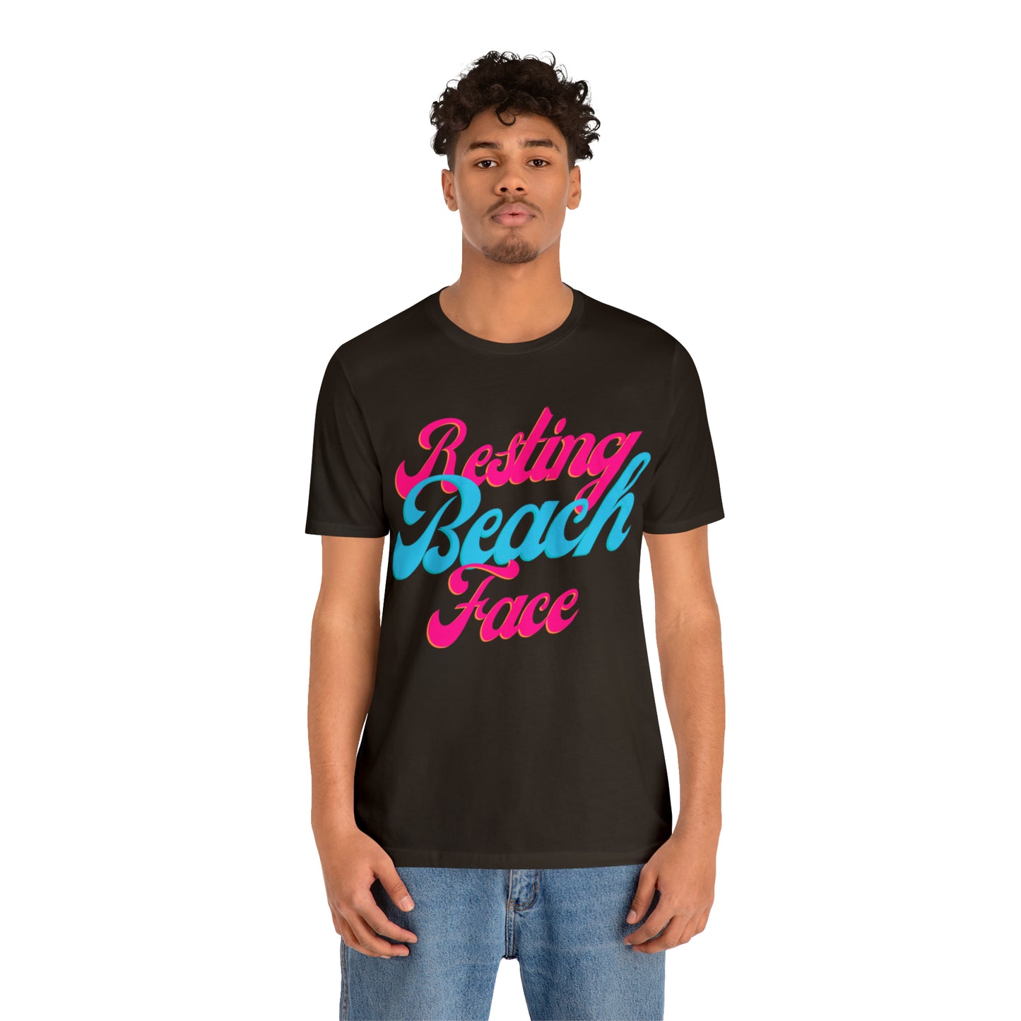 DCAL Beach Collection "Resting Beach Face" Unisex Jersey Short Sleeve Tee