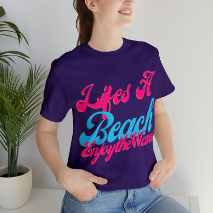 DCAL Beach Collection "Lifes a Beach Enjoy The View" Unisex Jersey Short Sleeve Tee