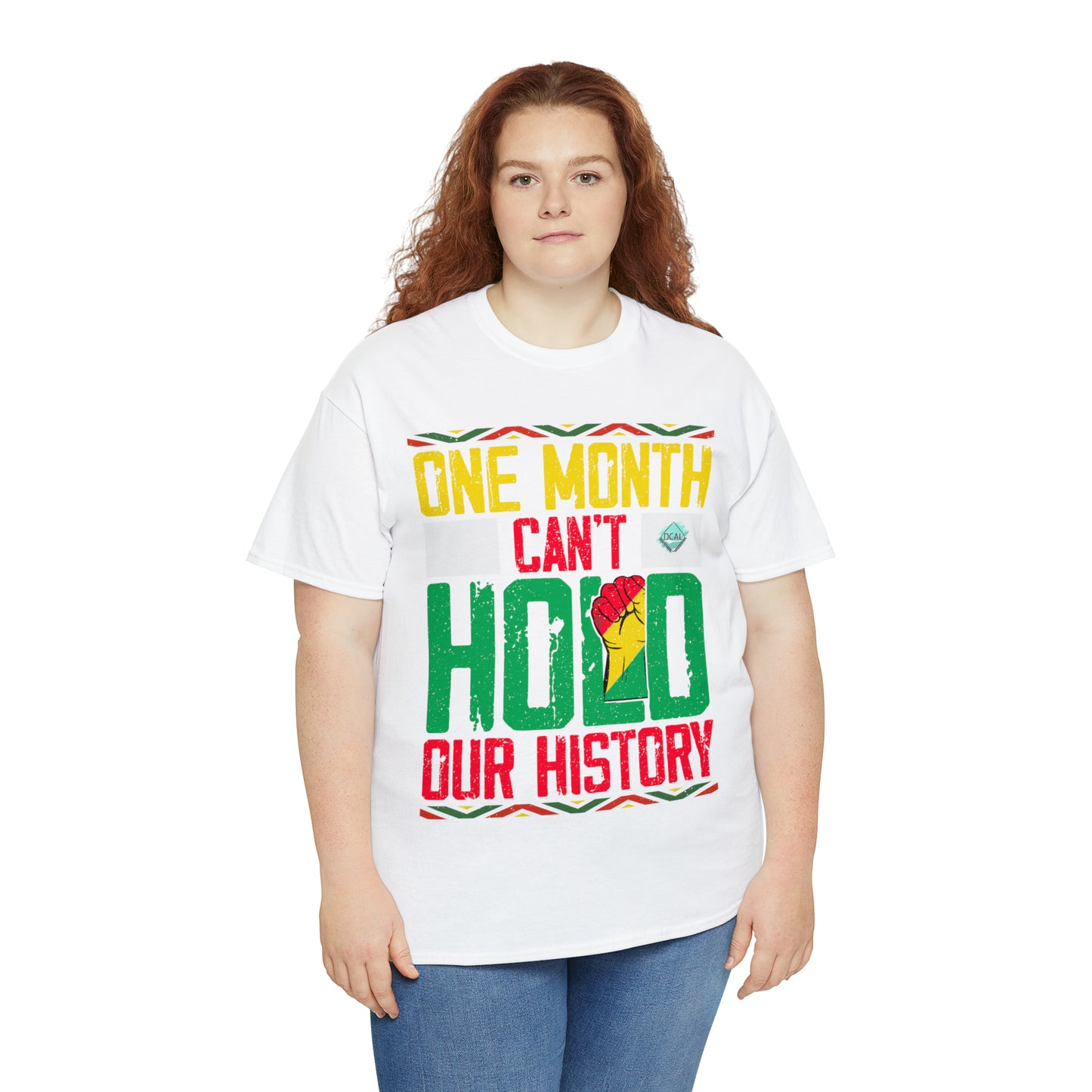 DCAL Juneteenth "Can't Hold Our History" Unisex Heavy Cotton Tee