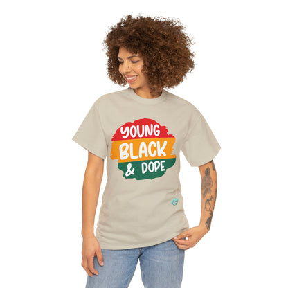 DCAL Juneteenth "Young Black and Dope" Unisex Heavy Cotton Tee