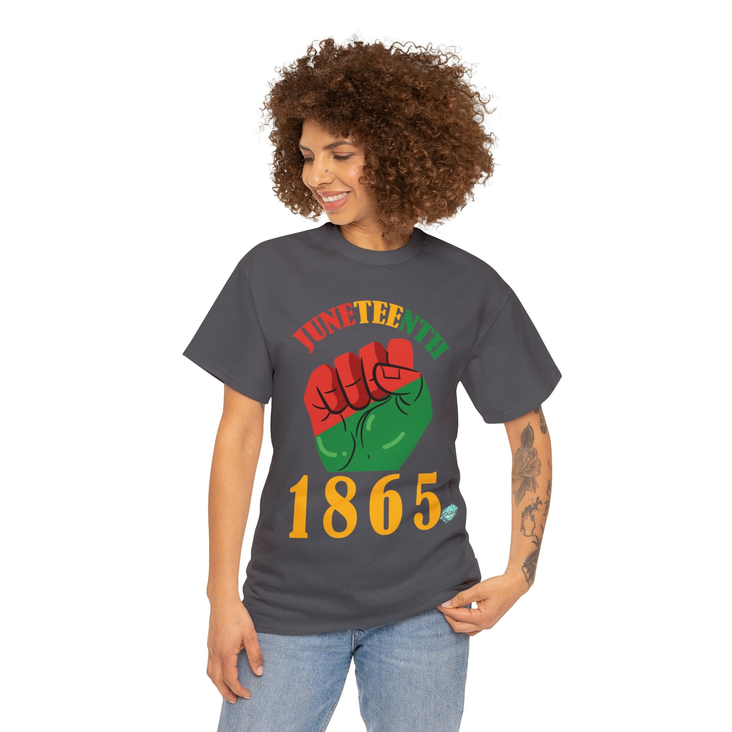 DCAL Juneteenth "1865 Fist" Unisex Heavy Cotton Tee