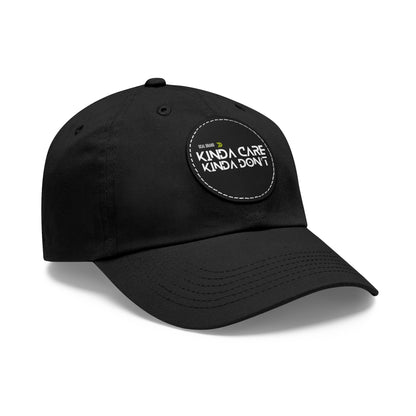 DCAL Brown Collection Accessories "Kinda Care, Kinda Don't" Hat with Leather Patch (Round)