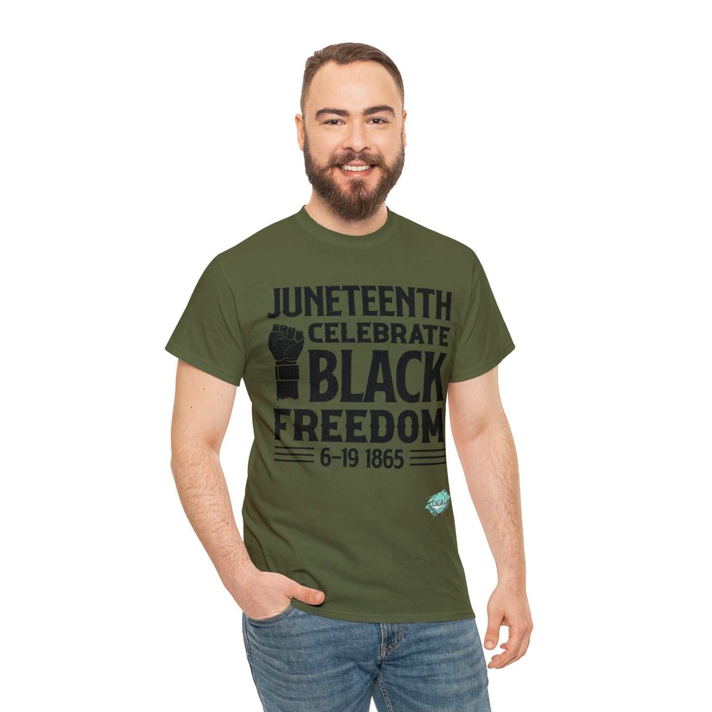 DCAL Juneteenth "Celebrate Freedom" Unisex Heavy Cotton Tee