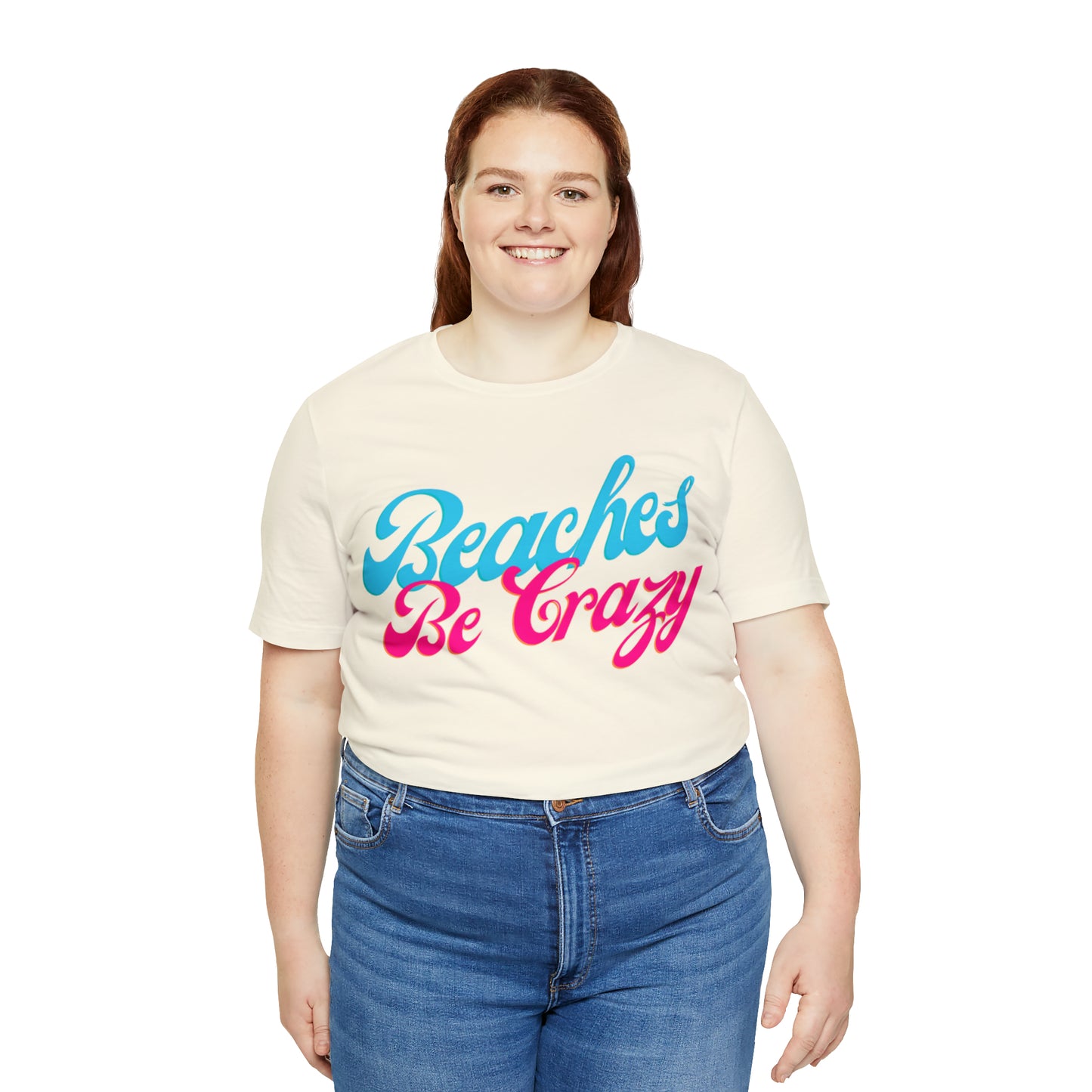 DCAL Beach Collection "Beaches Be Crazy' Unisex Jersey Short Sleeve Tee