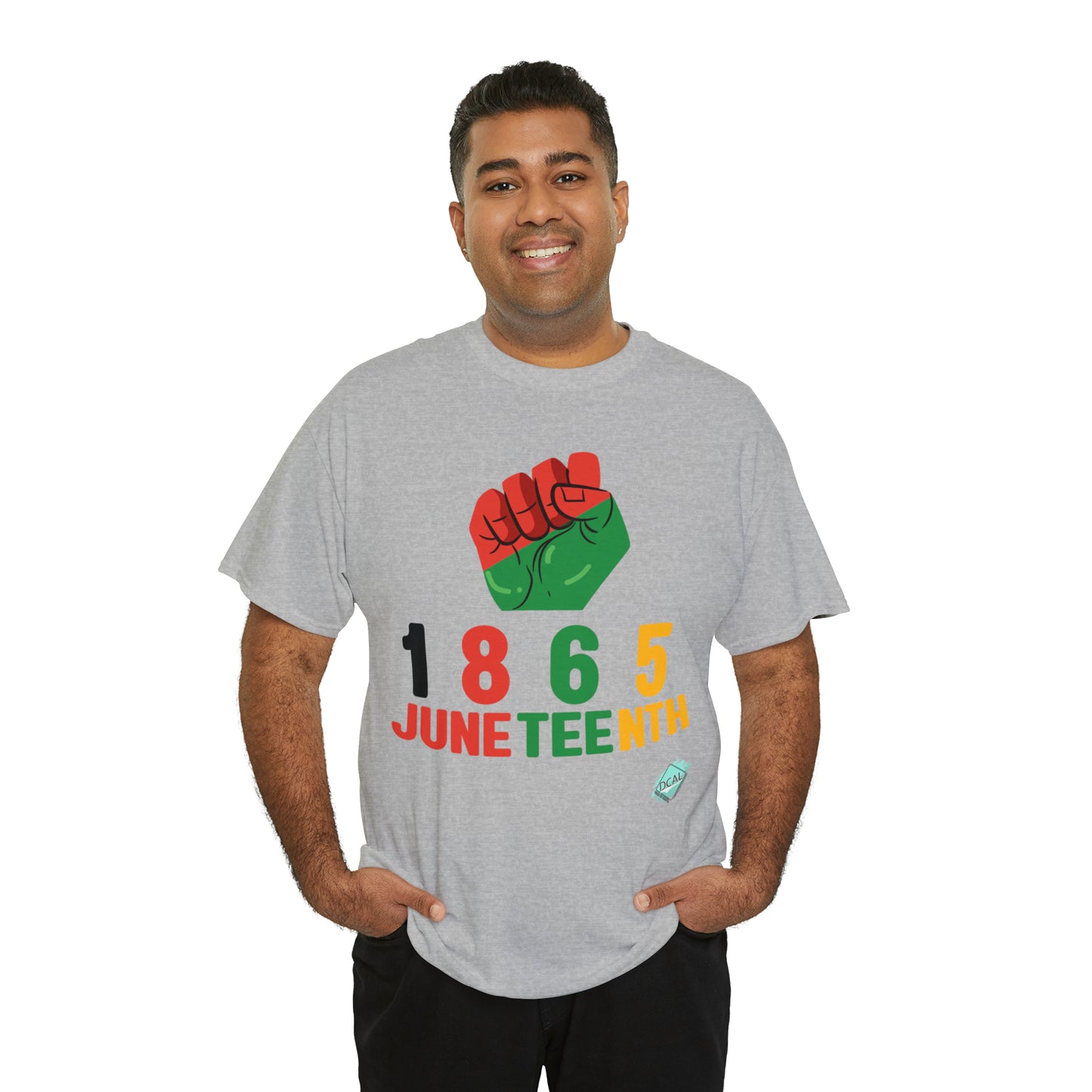 DCAL Juneteenth "1865 Fist" Unisex Heavy Cotton Tee