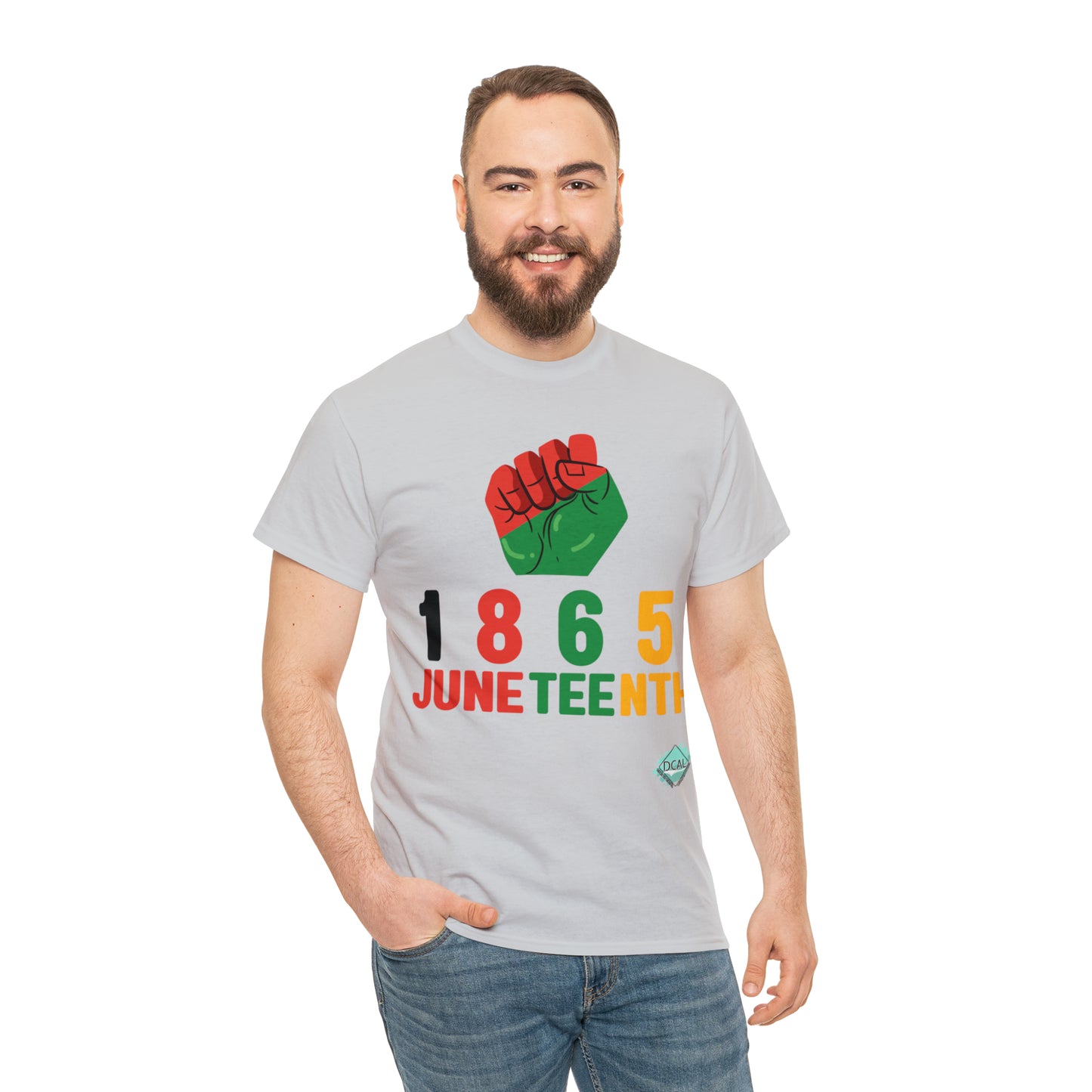 DCAL Juneteenth "1865 Fist" Unisex Heavy Cotton Tee