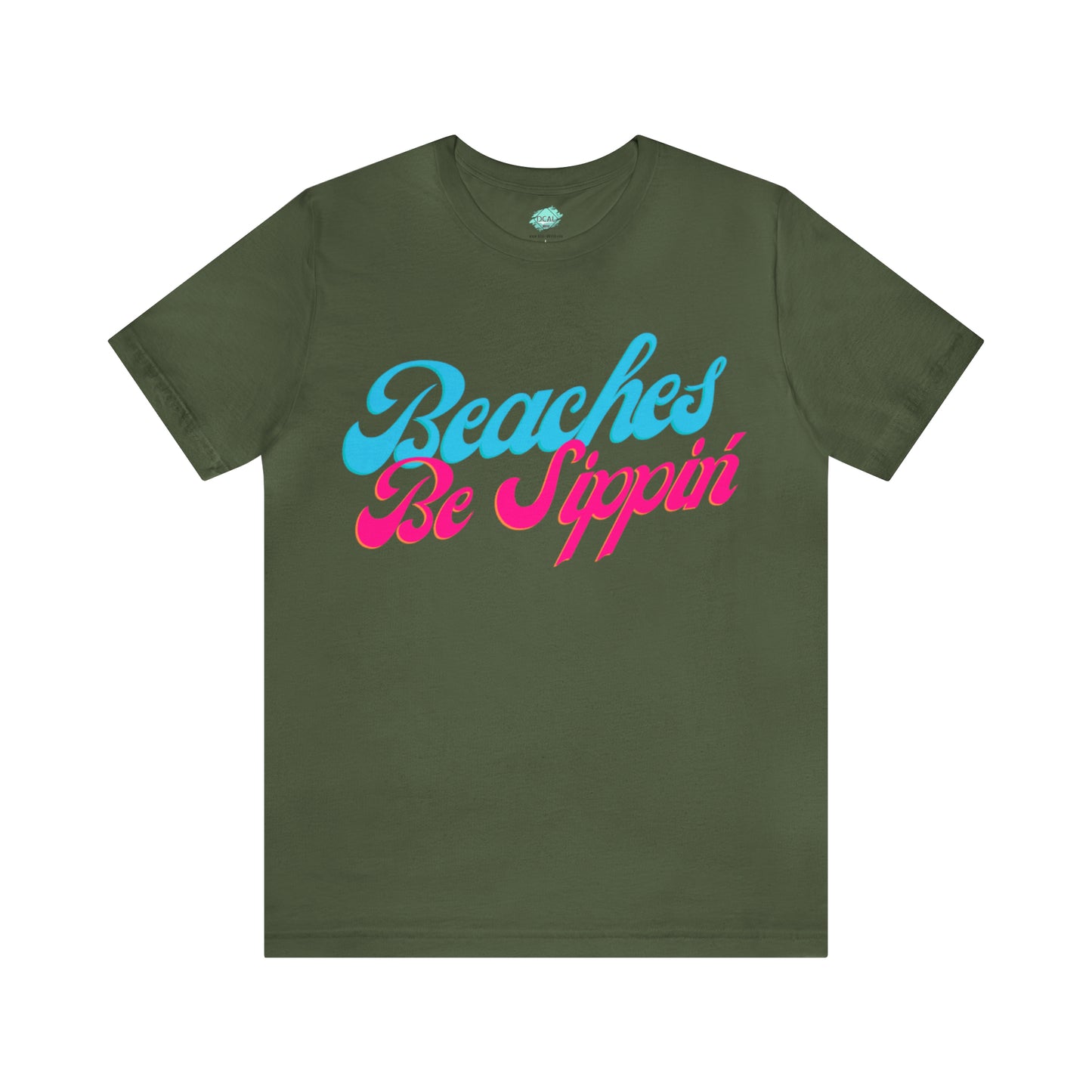 DCAL Beach Collection "Beaches be Sippin" Unisex Jersey Short Sleeve Tee