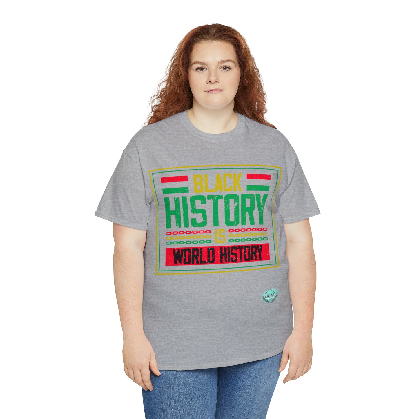 DCAL Juneteenth "World History" Unisex Heavy Cotton Tee