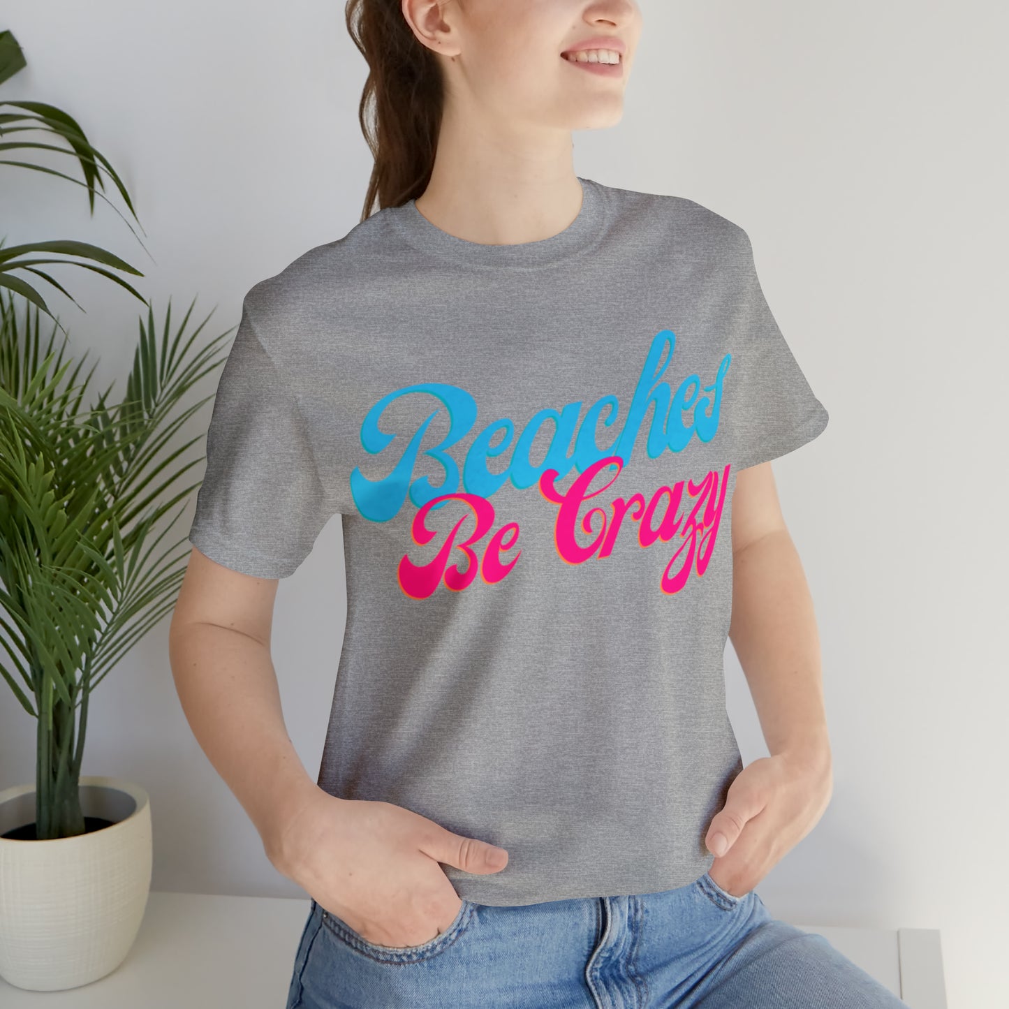 DCAL Beach Collection "Beaches Be Crazy' Unisex Jersey Short Sleeve Tee