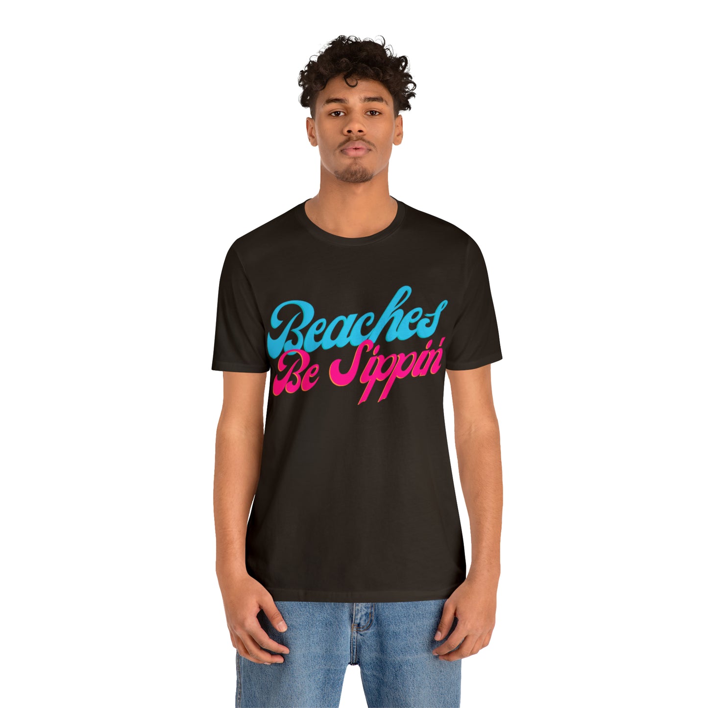 DCAL Beach Collection "Beaches be Sippin" Unisex Jersey Short Sleeve Tee