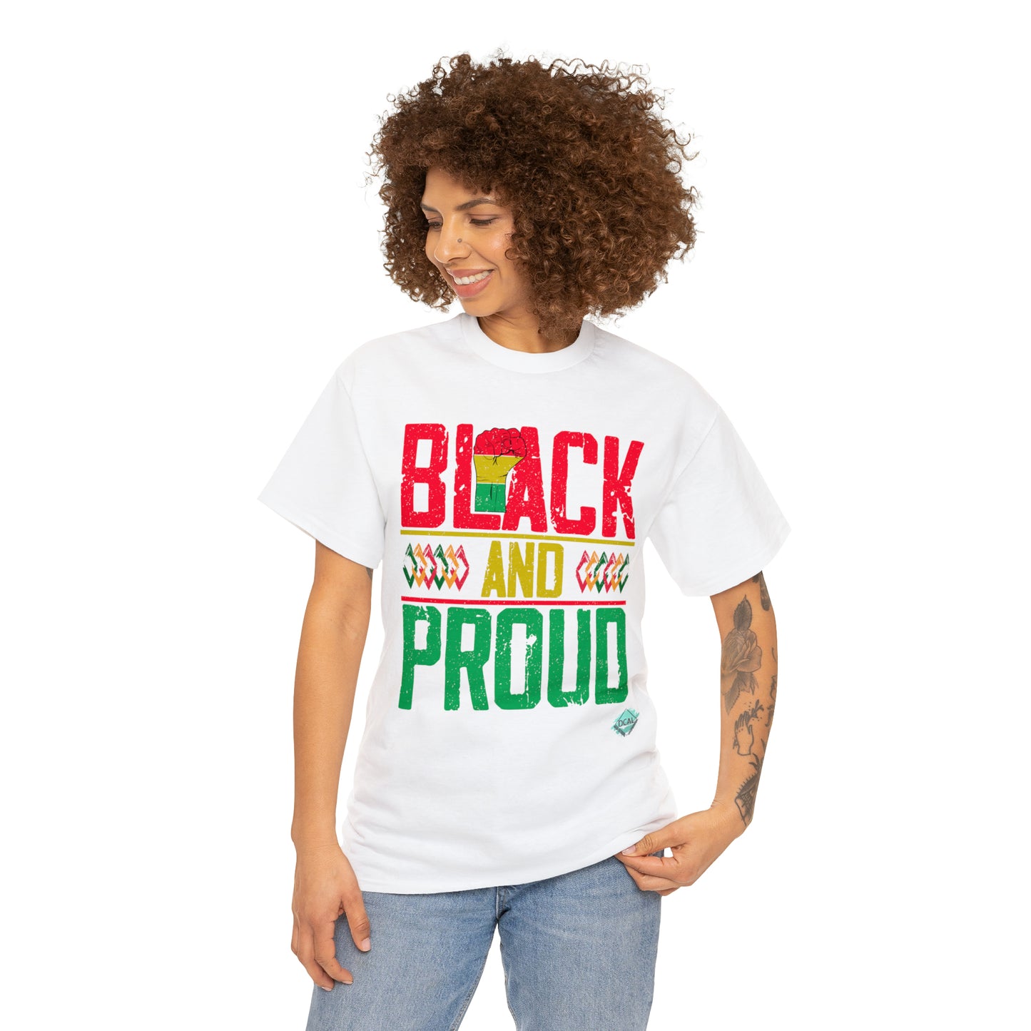 DCAL Juneteenth "Black and Proud" Unisex Heavy Cotton Tee