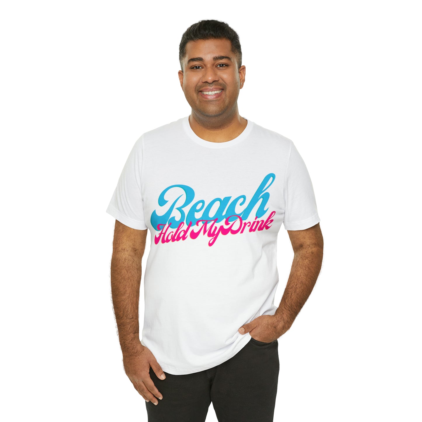 DCAL Beach Collection "Beach Hold My Drink" Unisex Jersey Short Sleeve Tee