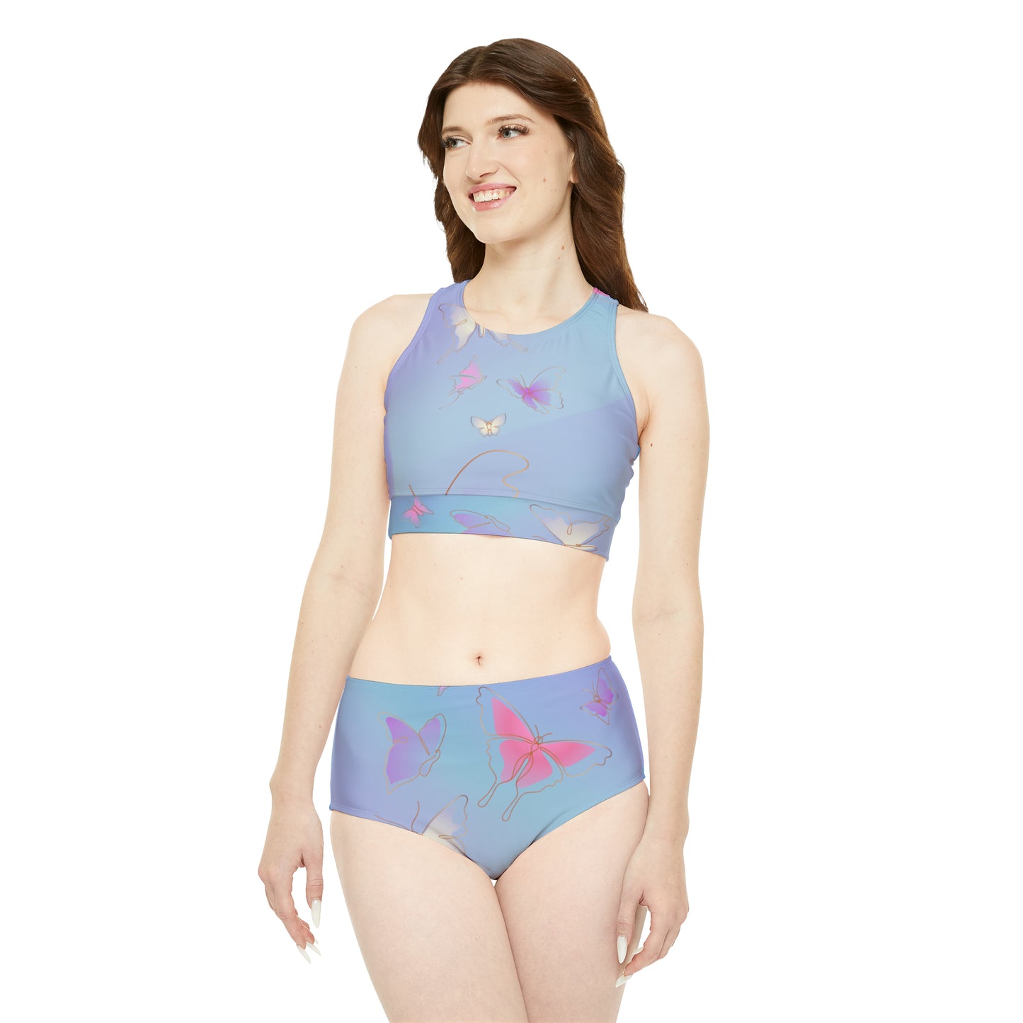 DCAL Swimwear "Butterfly" Sporty Bikini Set