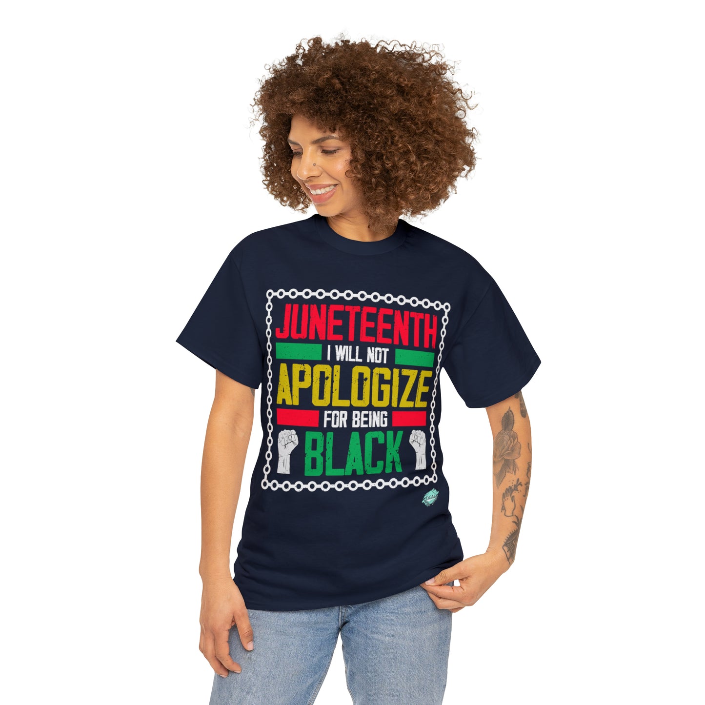 DCAL Juneteenth "Will Not Apologize" Unisex Heavy Cotton Tee