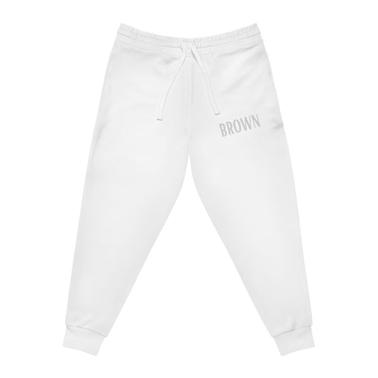 DCAL Brown Collection Bottoms "White" Athletic Joggers