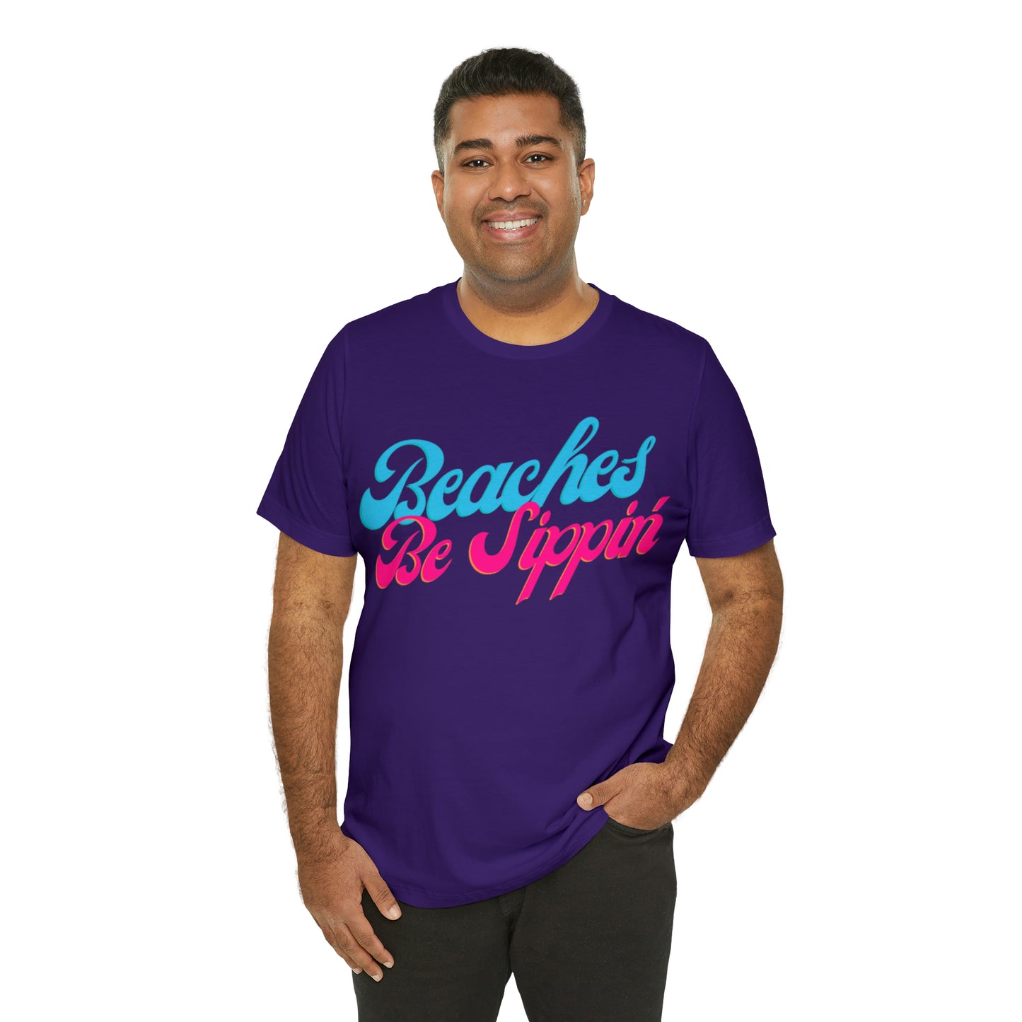 DCAL Beach Collection "Beaches be Sippin" Unisex Jersey Short Sleeve Tee