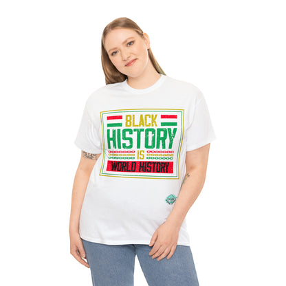 DCAL Juneteenth "World History" Unisex Heavy Cotton Tee