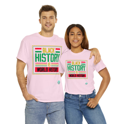 DCAL Juneteenth "World History" Unisex Heavy Cotton Tee