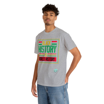 DCAL Juneteenth "World History" Unisex Heavy Cotton Tee