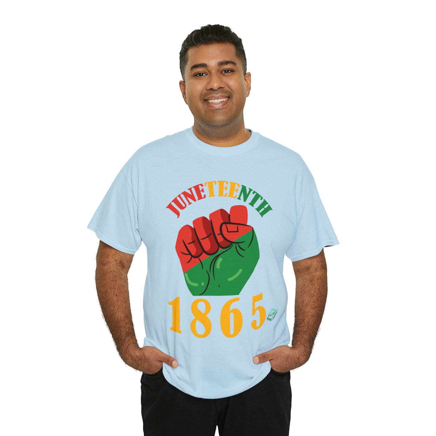 DCAL Juneteenth "1865 Fist" Unisex Heavy Cotton Tee