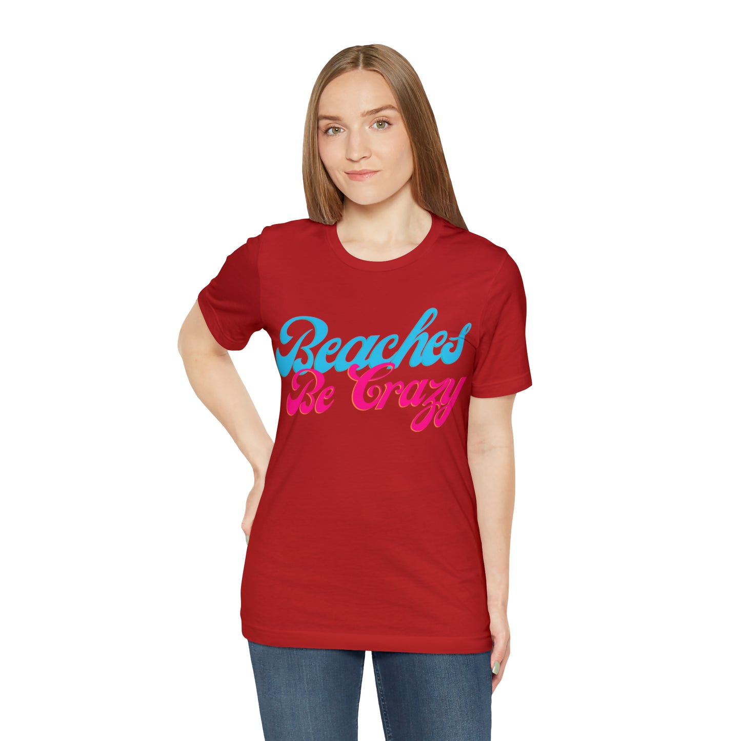 DCAL Beach Collection "Beaches Be Crazy' Unisex Jersey Short Sleeve Tee