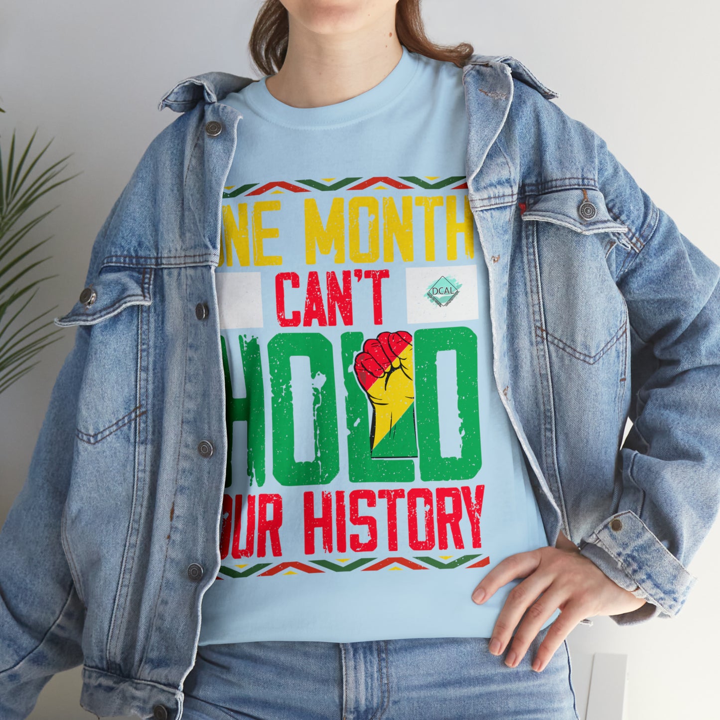 DCAL Juneteenth "Can't Hold Our History" Unisex Heavy Cotton Tee