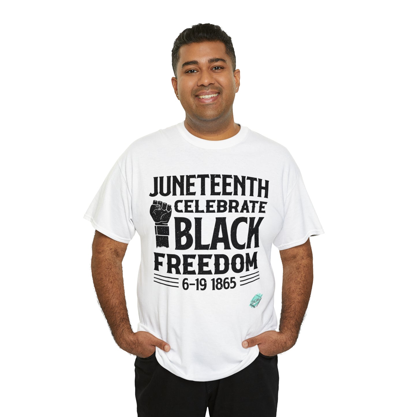 DCAL Juneteenth "Celebrate Freedom" Unisex Heavy Cotton Tee