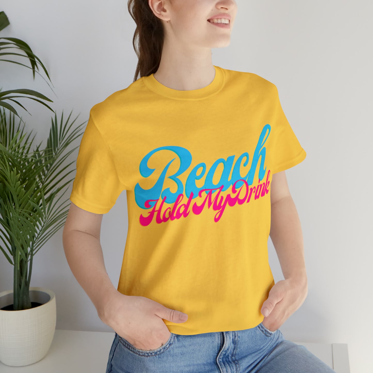 DCAL Beach Collection "Beach Hold My Drink" Unisex Jersey Short Sleeve Tee