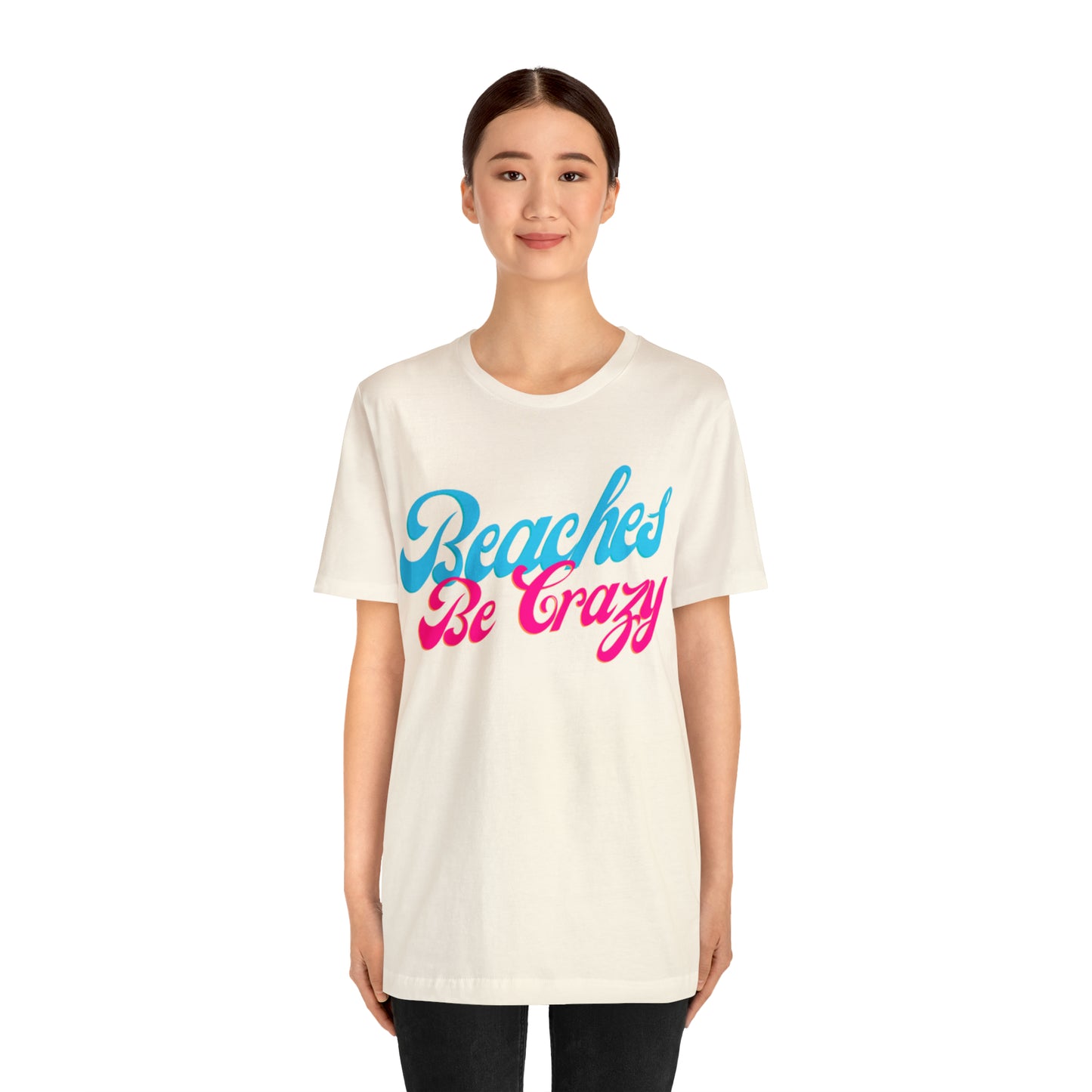 DCAL Beach Collection "Beaches Be Crazy' Unisex Jersey Short Sleeve Tee