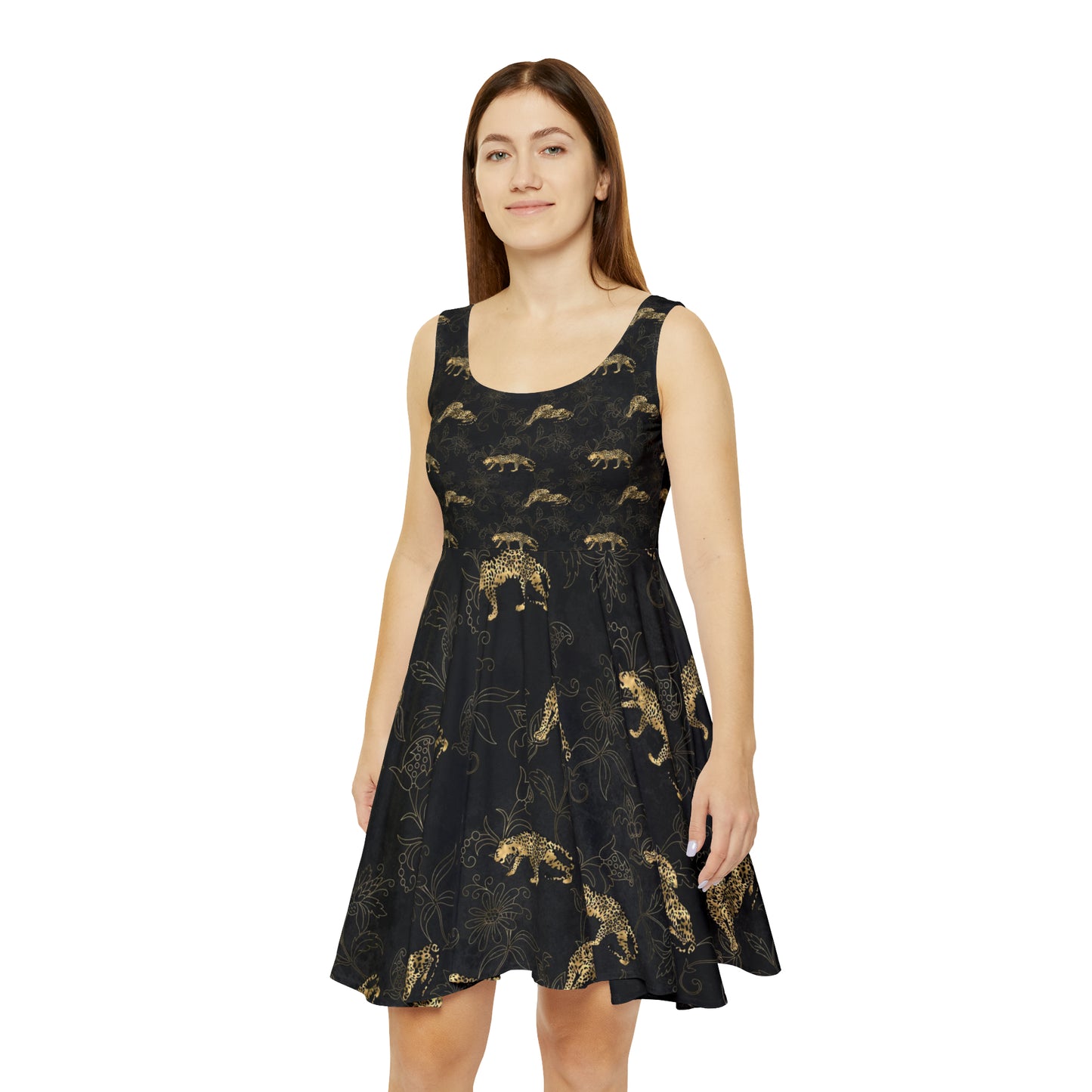 DCAL Formal "Elegant" Leopard Skater Dress