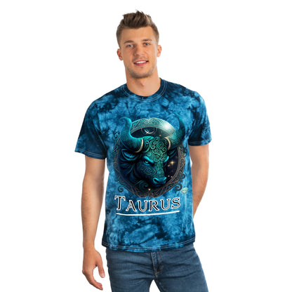 DCAL Zodiac Collection "Taurus" Tie-Dye Tee, Crystal