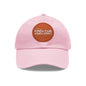 DCAL Brown Collection Accessories "Kinda Care, Kinda Don't" Hat with Leather Patch (Round)