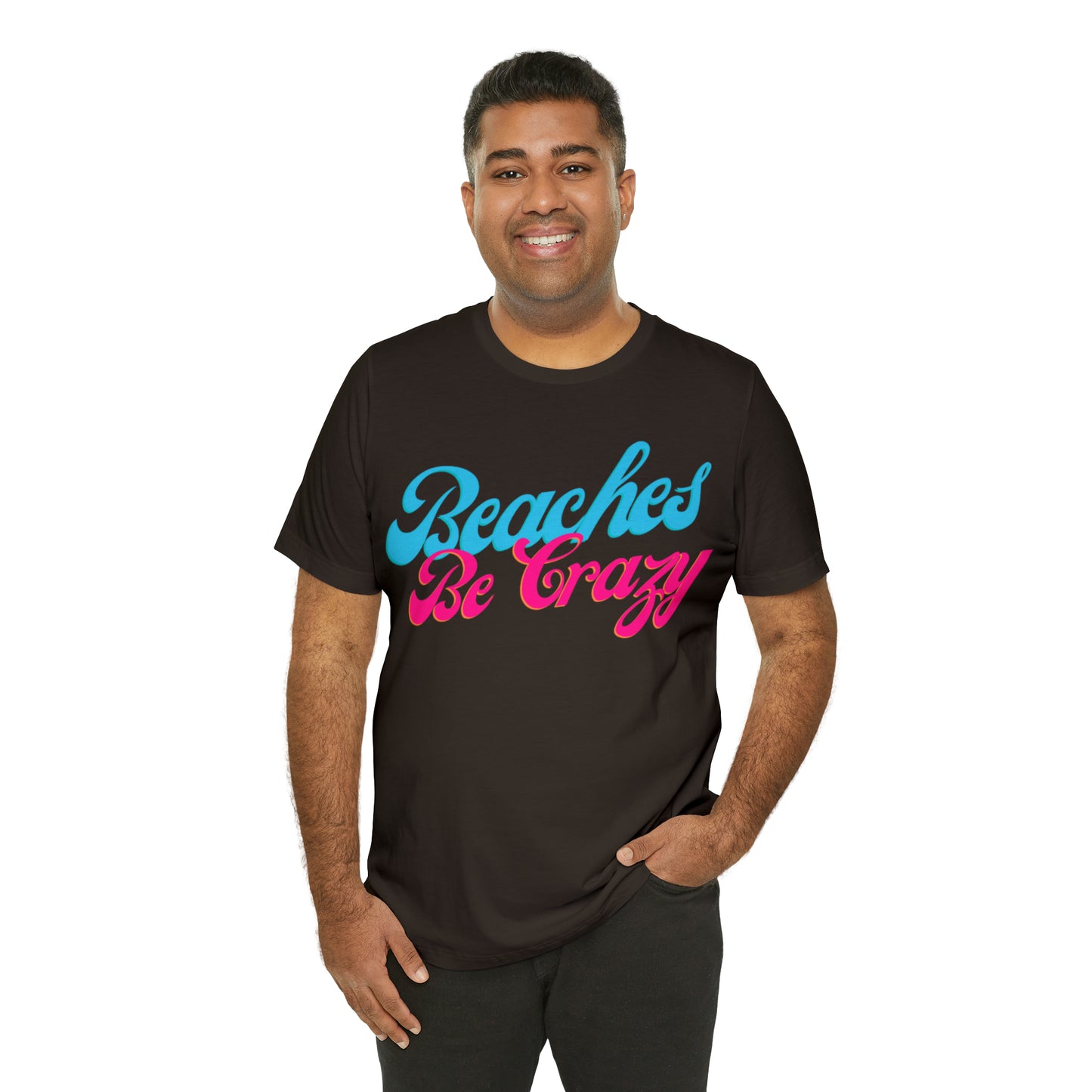 DCAL Beach Collection "Beaches Be Crazy' Unisex Jersey Short Sleeve Tee