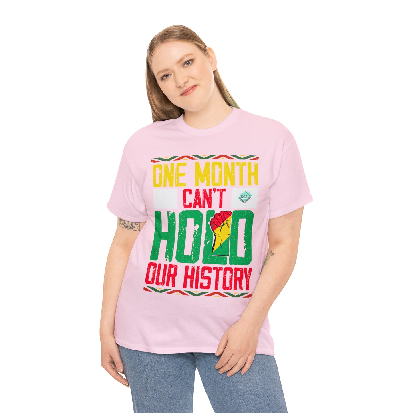 DCAL Juneteenth "Can't Hold Our History" Unisex Heavy Cotton Tee