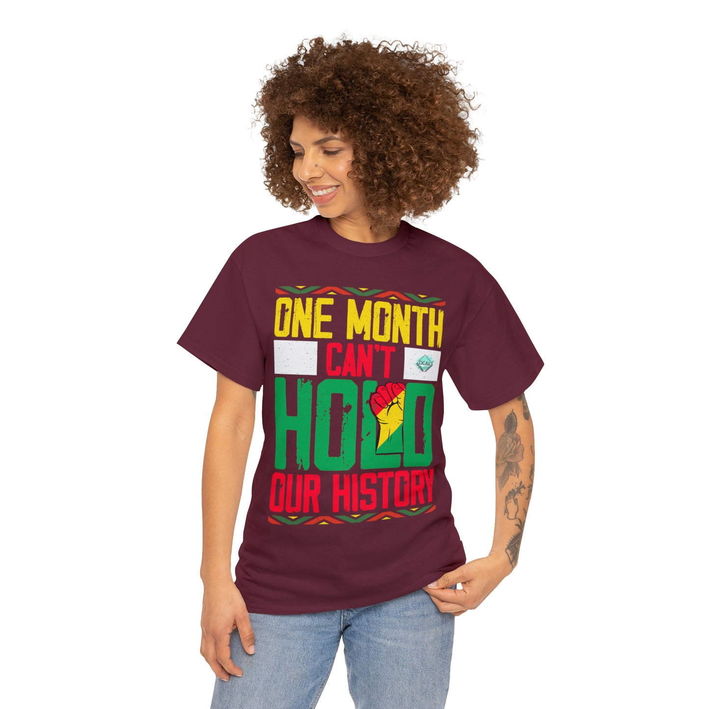 DCAL Juneteenth "Can't Hold Our History" Unisex Heavy Cotton Tee