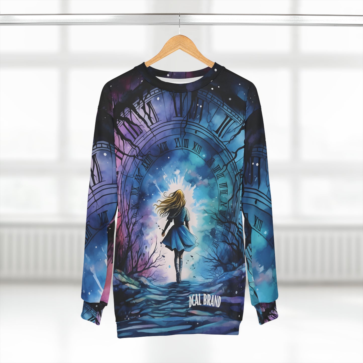 DCAL Graphic Tees "Clock" Halloween Unisex Sweatshirt