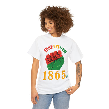 DCAL Juneteenth "1865 Fist" Unisex Heavy Cotton Tee