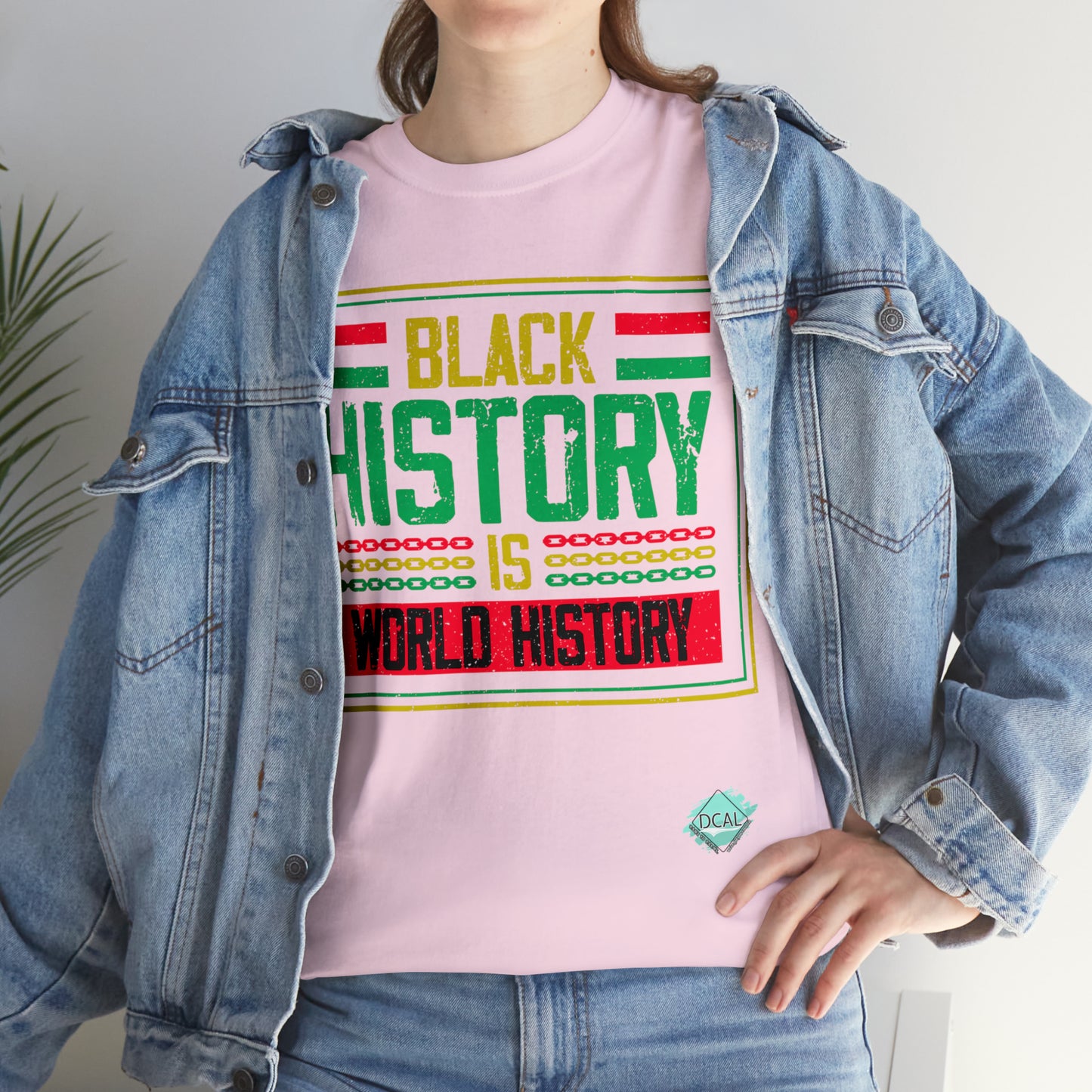 DCAL Juneteenth "World History" Unisex Heavy Cotton Tee