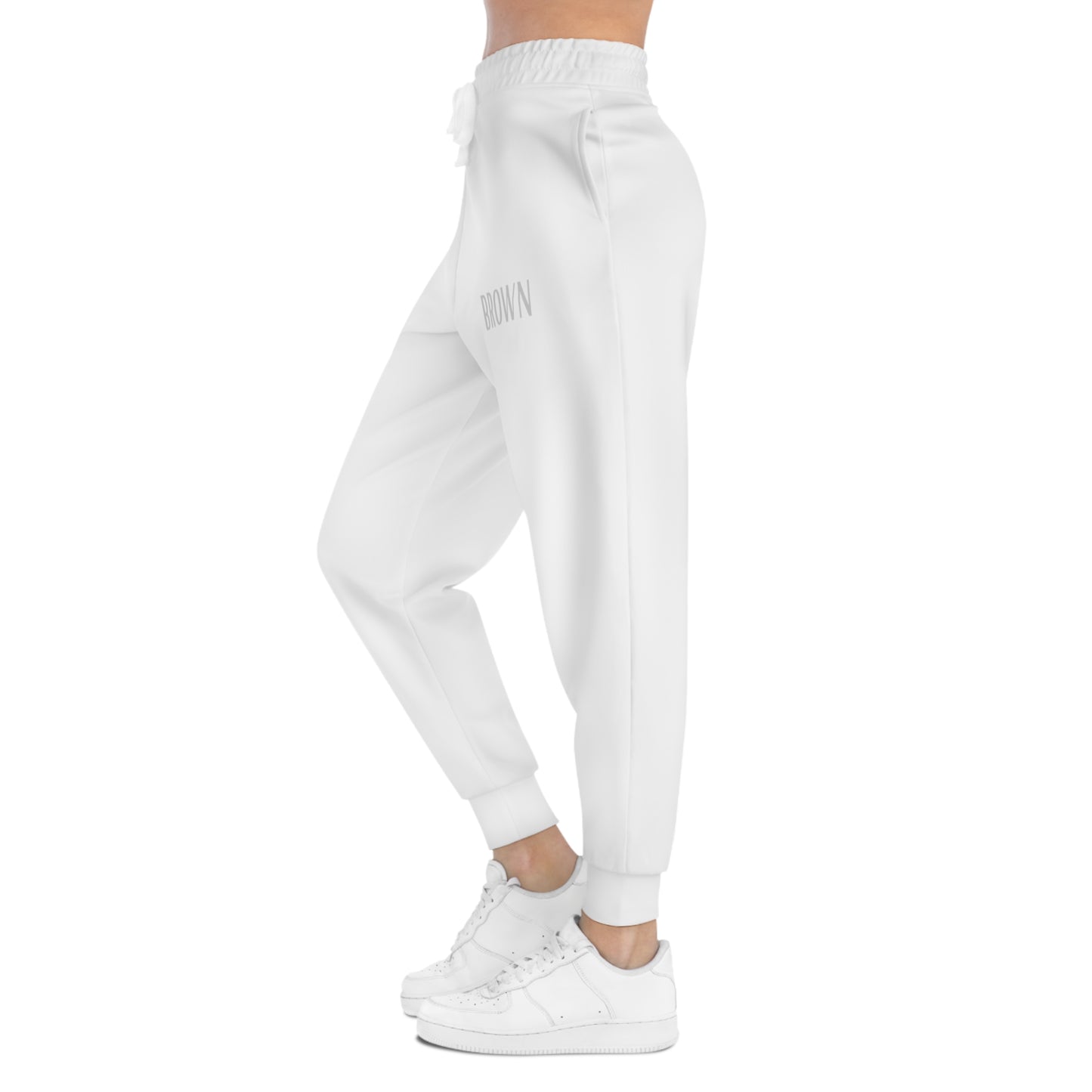 DCAL Brown Collection Bottoms "White" Athletic Joggers