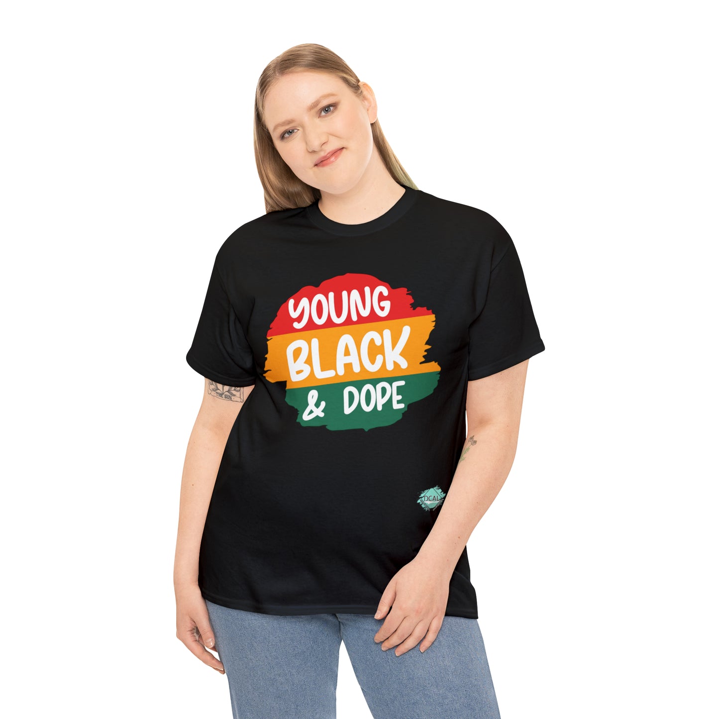 DCAL Juneteenth "Young Black and Dope" Unisex Heavy Cotton Tee