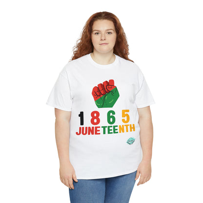 DCAL Juneteenth "1865 Fist" Unisex Heavy Cotton Tee