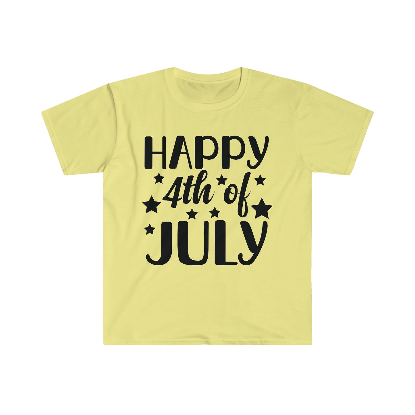 DCAL 4th of July "Happy 4th" Unisex Softstyle T-Shirt