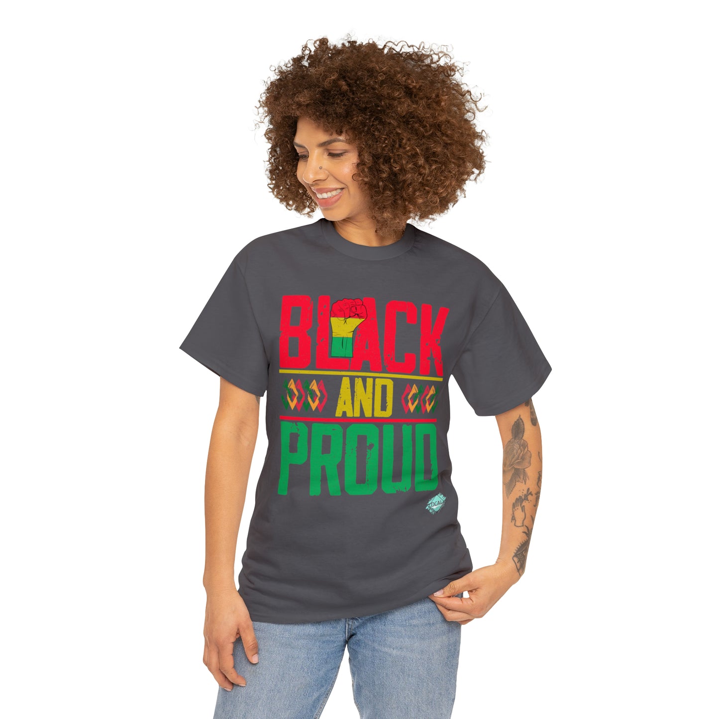 DCAL Juneteenth "Black and Proud" Unisex Heavy Cotton Tee