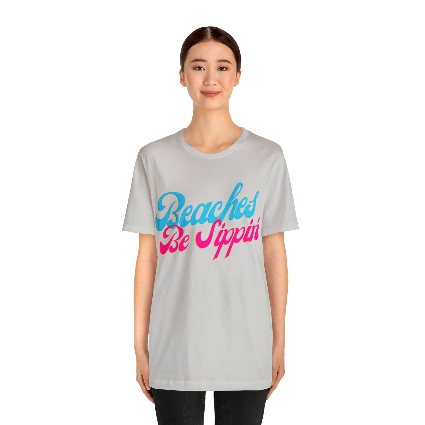 DCAL Beach Collection "Beaches be Sippin" Unisex Jersey Short Sleeve Tee