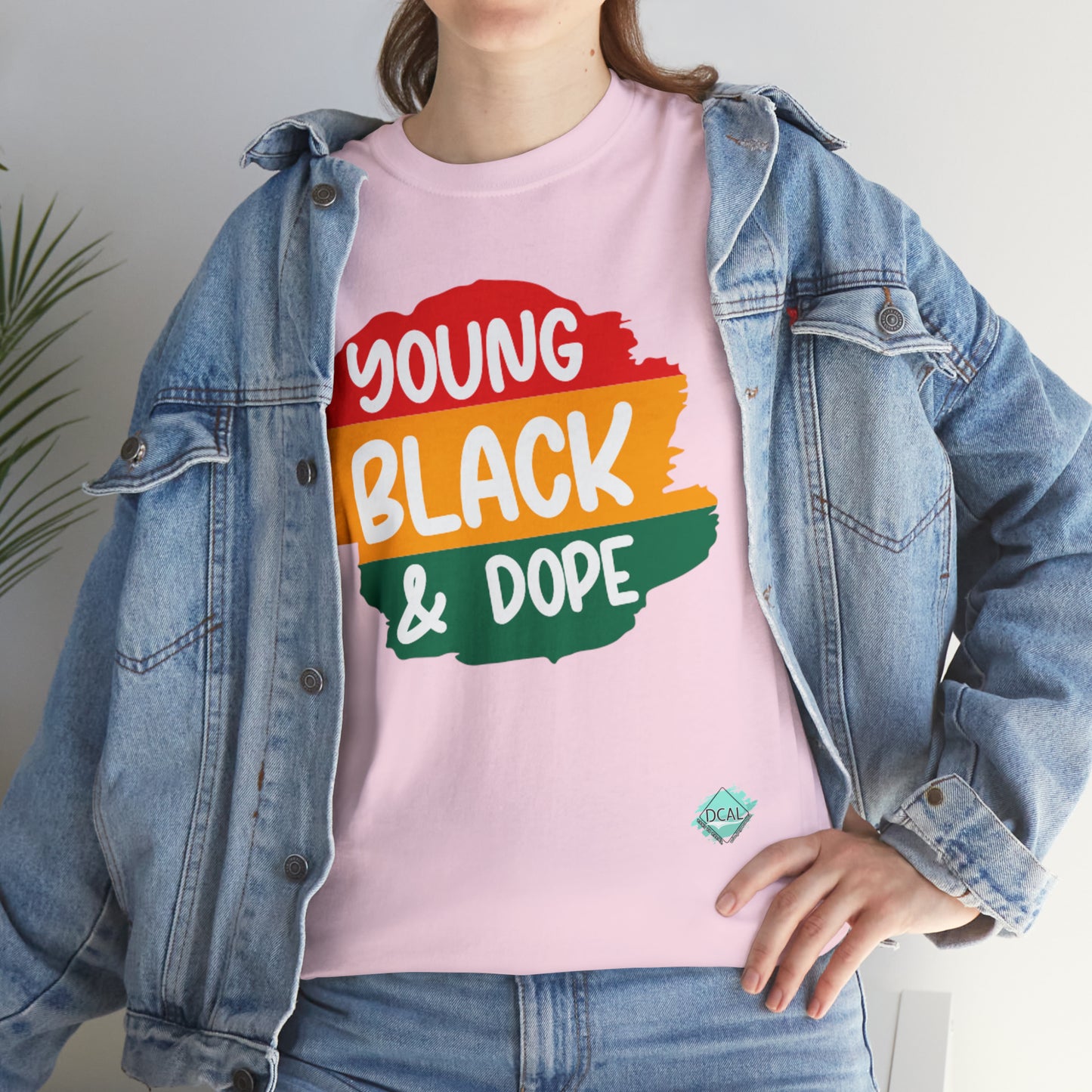 DCAL Juneteenth "Young Black and Dope" Unisex Heavy Cotton Tee