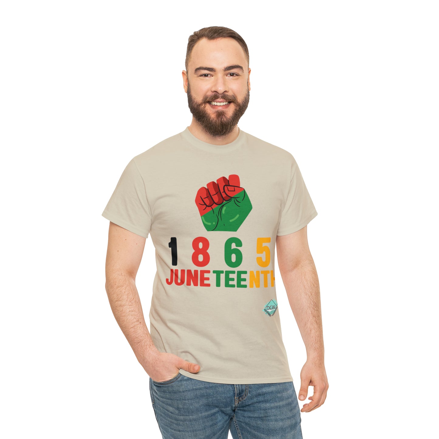 DCAL Juneteenth "1865 Fist" Unisex Heavy Cotton Tee