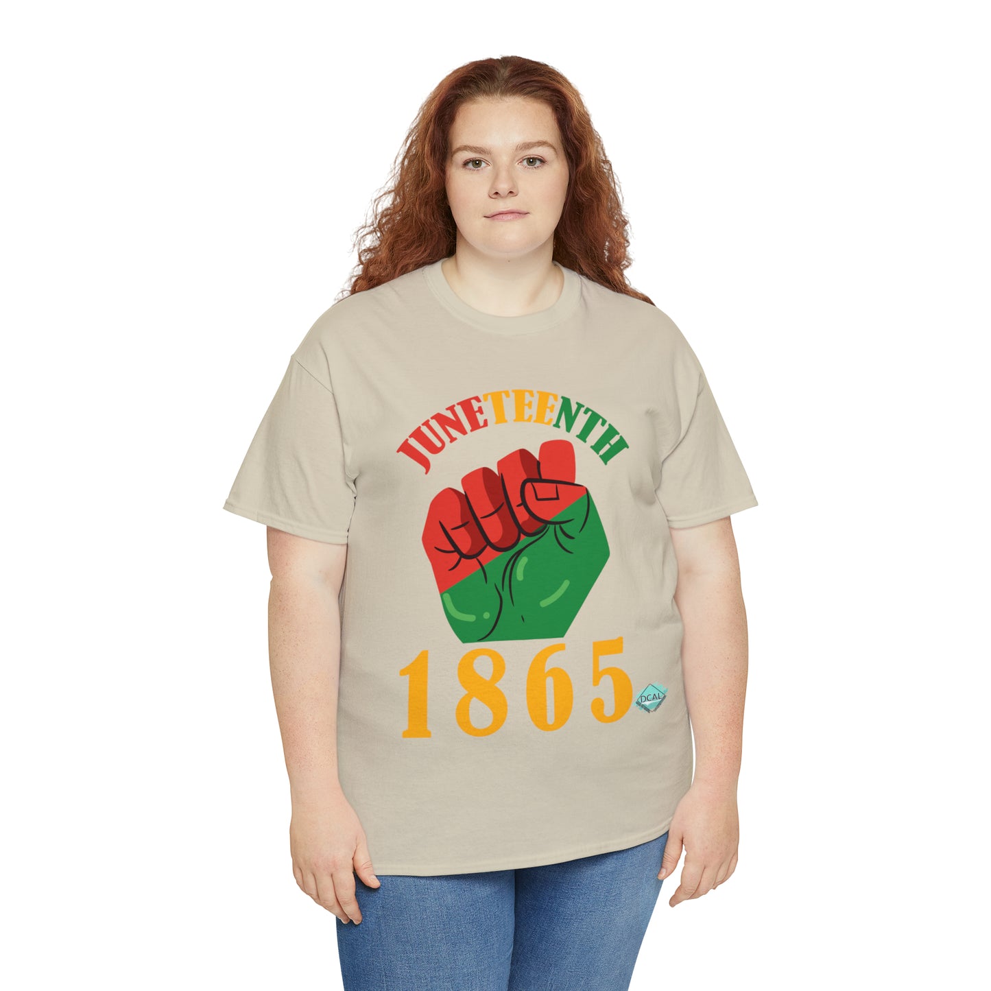 DCAL Juneteenth "1865 Fist" Unisex Heavy Cotton Tee