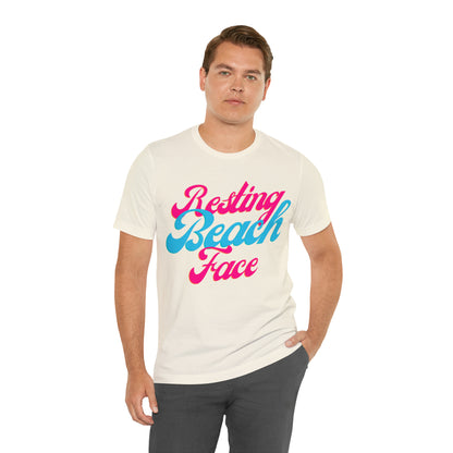 DCAL Beach Collection "Resting Beach Face" Unisex Jersey Short Sleeve Tee