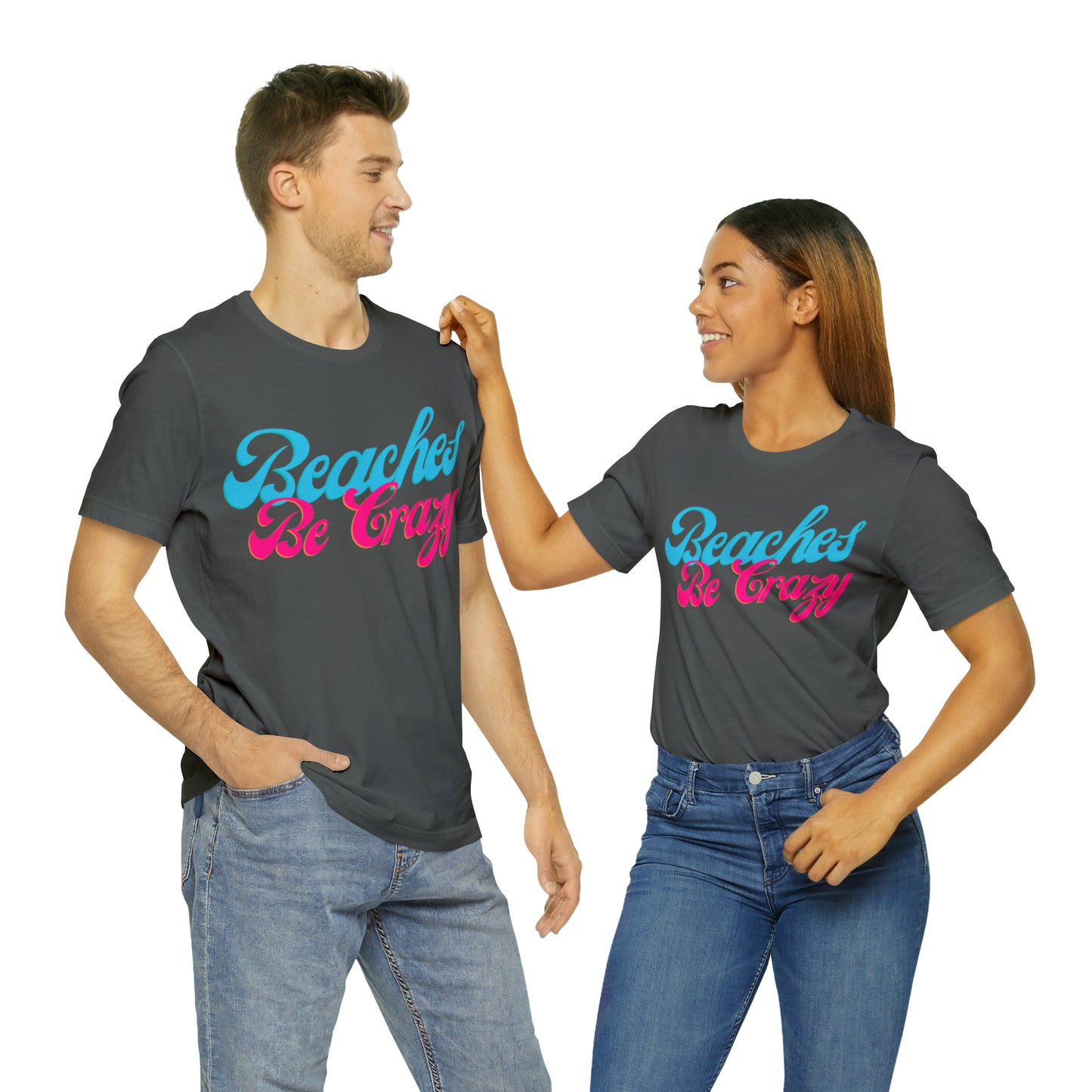 DCAL Beach Collection "Beaches Be Crazy' Unisex Jersey Short Sleeve Tee