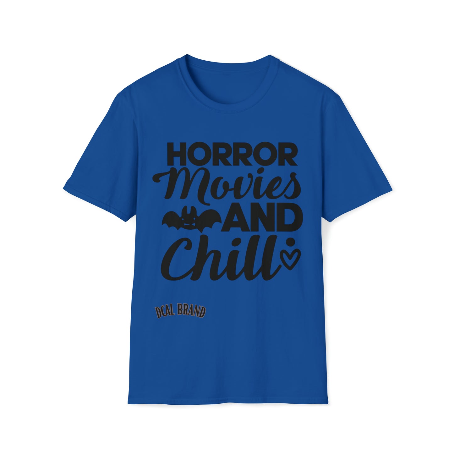 DCAL Graphic Tee Halloween "Horror Movies and Chill" Unisex Softstyle T-Shirt